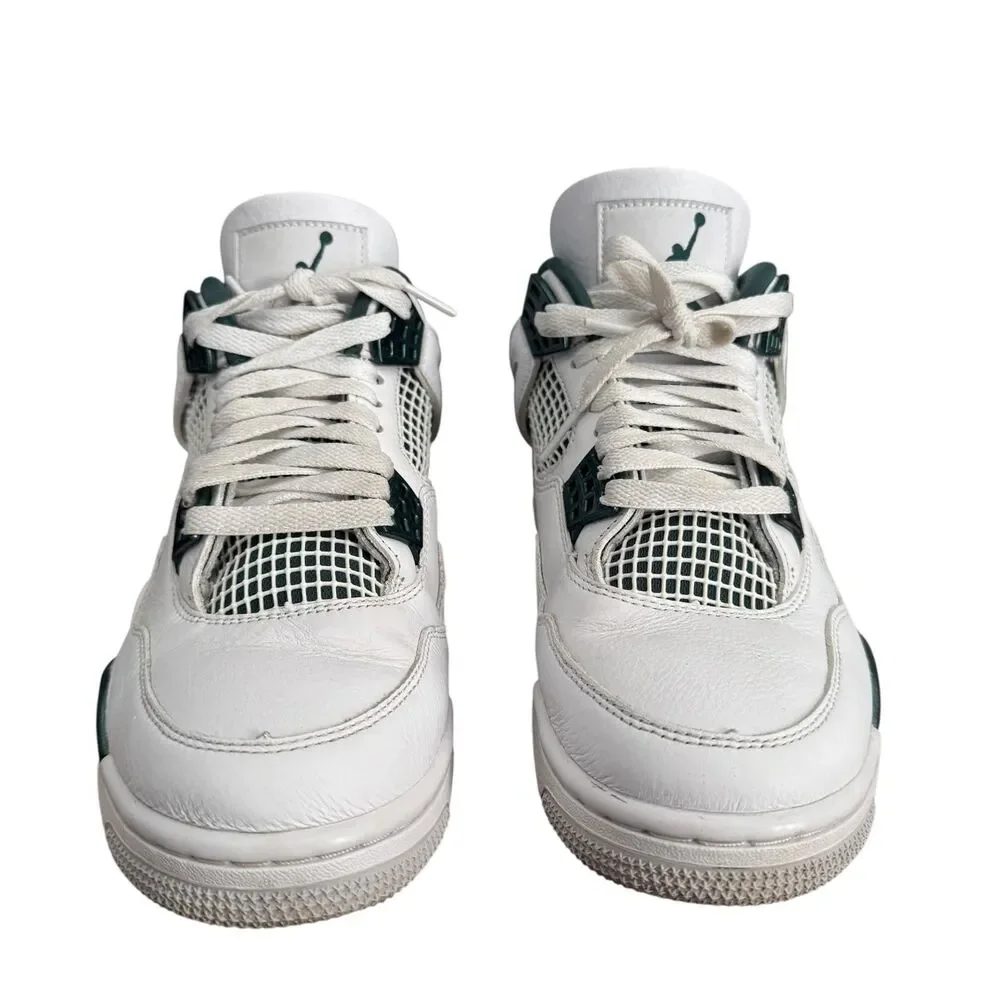 Air‎ Jordan 4 Retro Shoes Mens Size 8 White Oxidized Green FQ8138-103 Sneakers